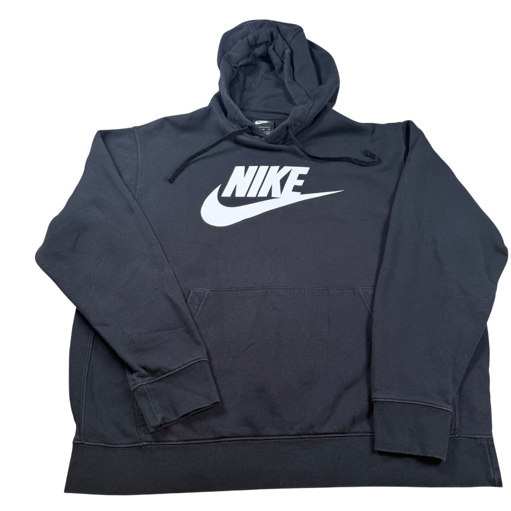 Nike Sportswear Club Fleece Hoodie Black White Futura Logo BV2973-010 Mens XL